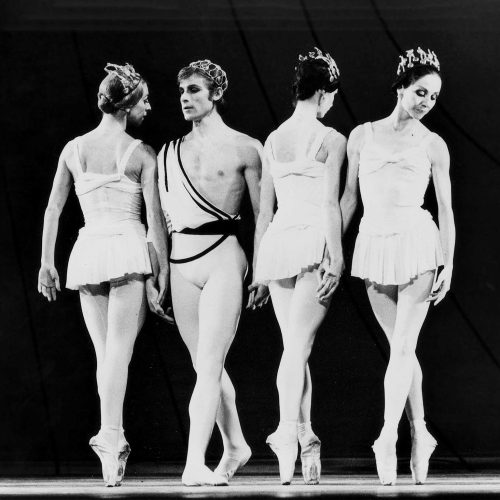 Laura Connor, David Wall, Jennifer Penney and Merle Park in Symphonic Variations at the Royal Opera House, photo Anthony Crickmay. London, England, 1973